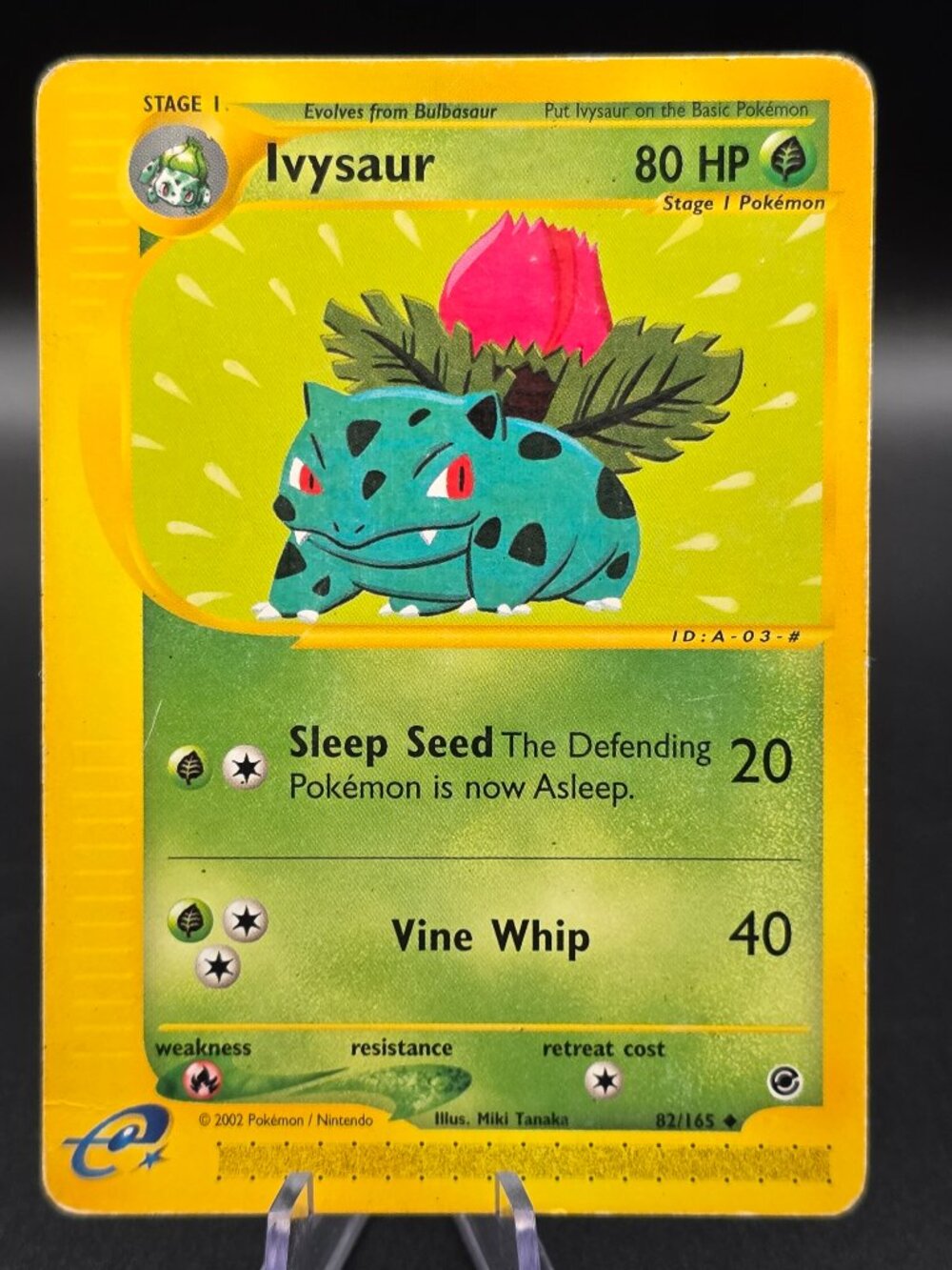 Ivysaur 82/165 Non Holo Uncommon Expedition Pokémon Card Damaged